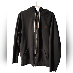 Size: XXL Men's black Polo zip up hoodie/sweater.